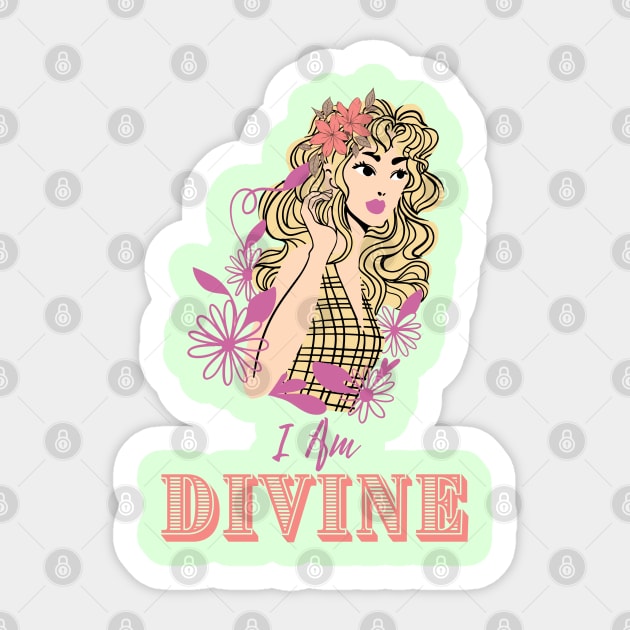 I Am Divine - Blonde Beauty Sticker by Hypnotic Highs